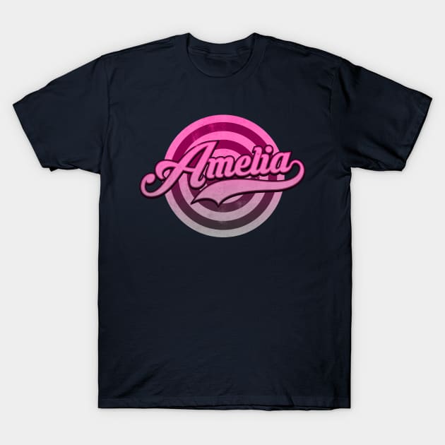 Pink Amelia Name T-Shirt by CTShirts